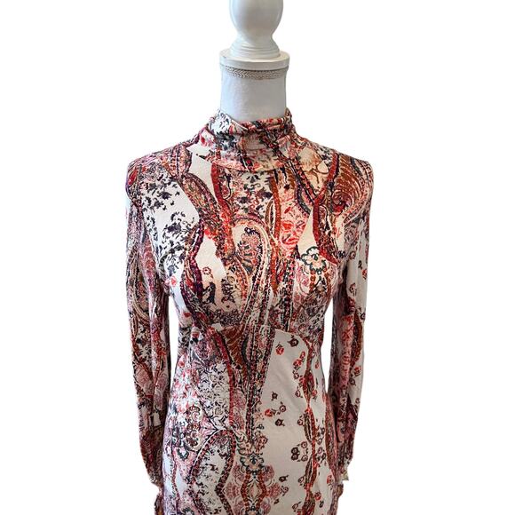 Free People All Dolled Up High Neck Long Sleeve Mini Dress M - Picture 5 of 11